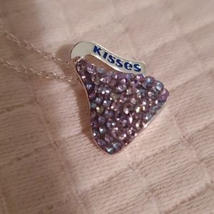 Hershey kiss on silver chain
